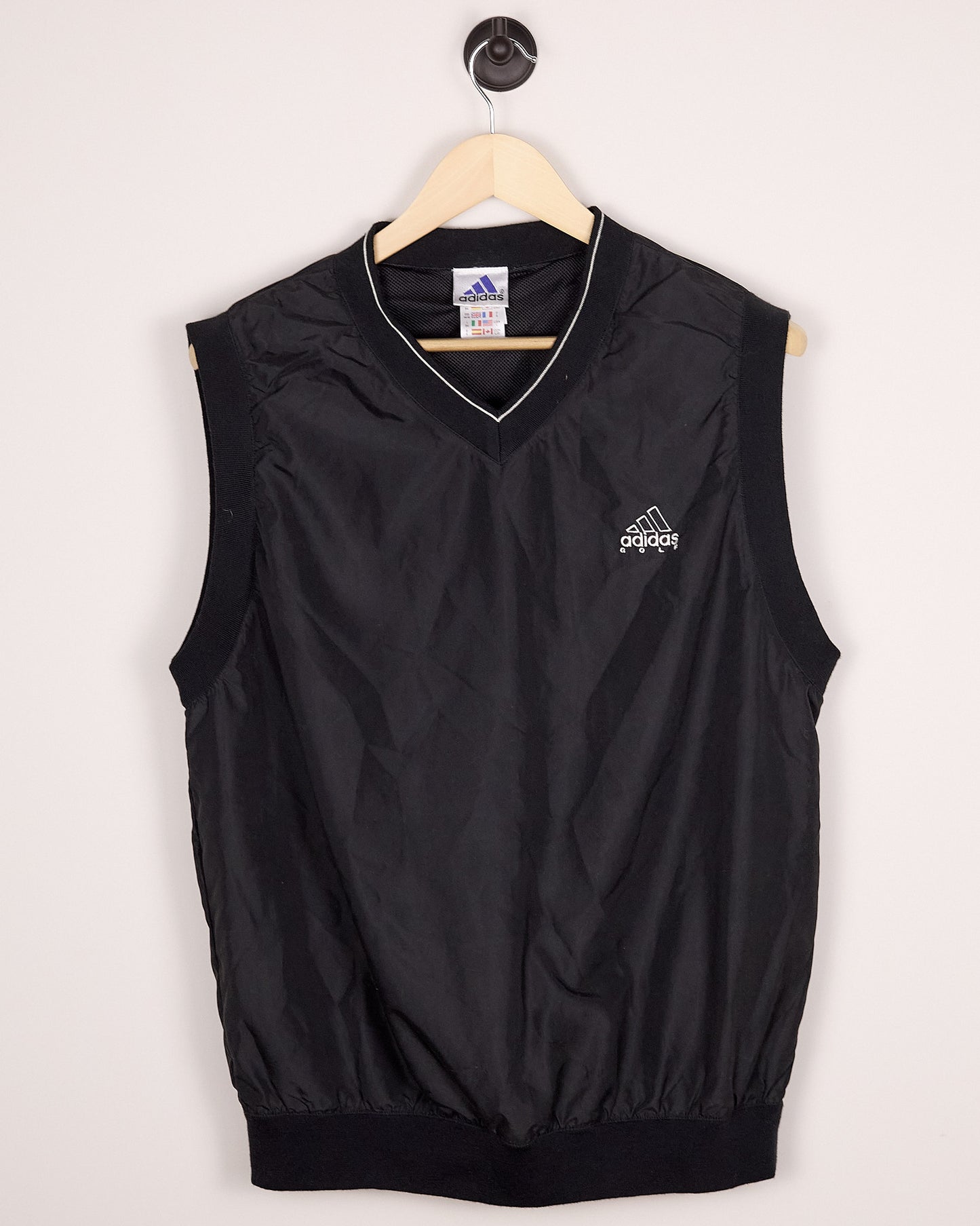 90s Adidas Golf Black/White Gilet (L)