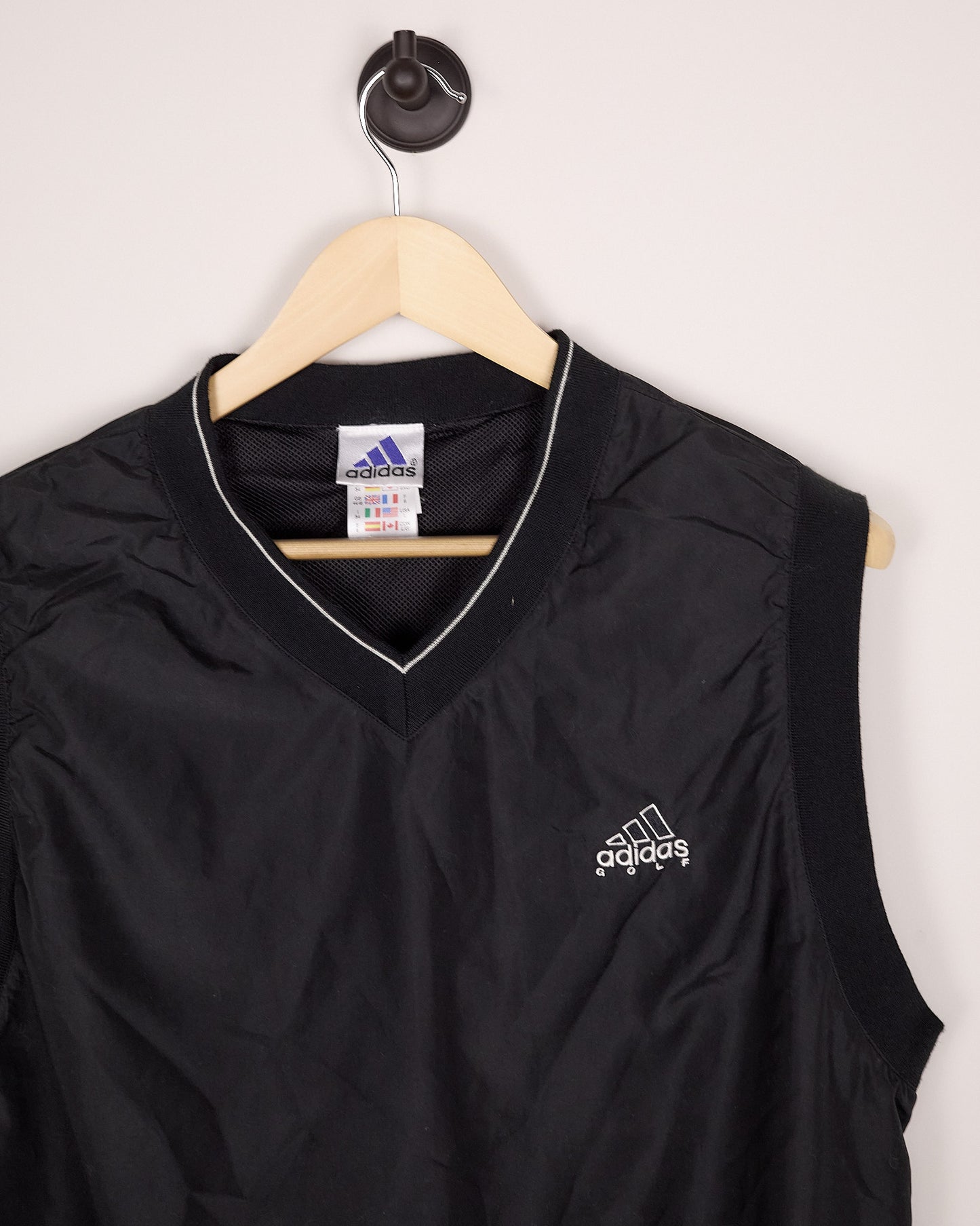 90s Adidas Golf Black/White Gilet (L)