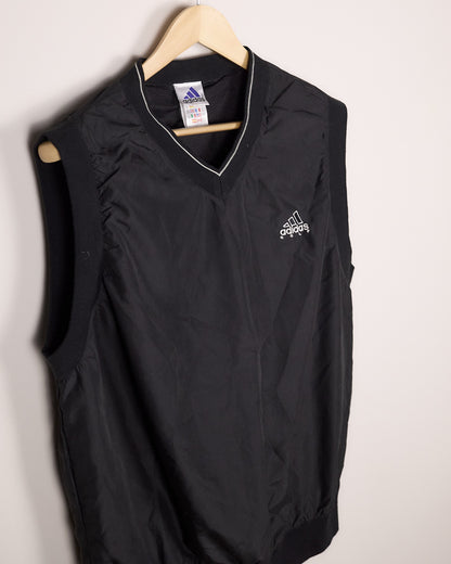 90s Adidas Golf Black/White Gilet (L)
