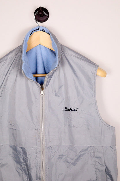 90s/00s Titleist Grey Reversible/Baby Blue Gilet (M)