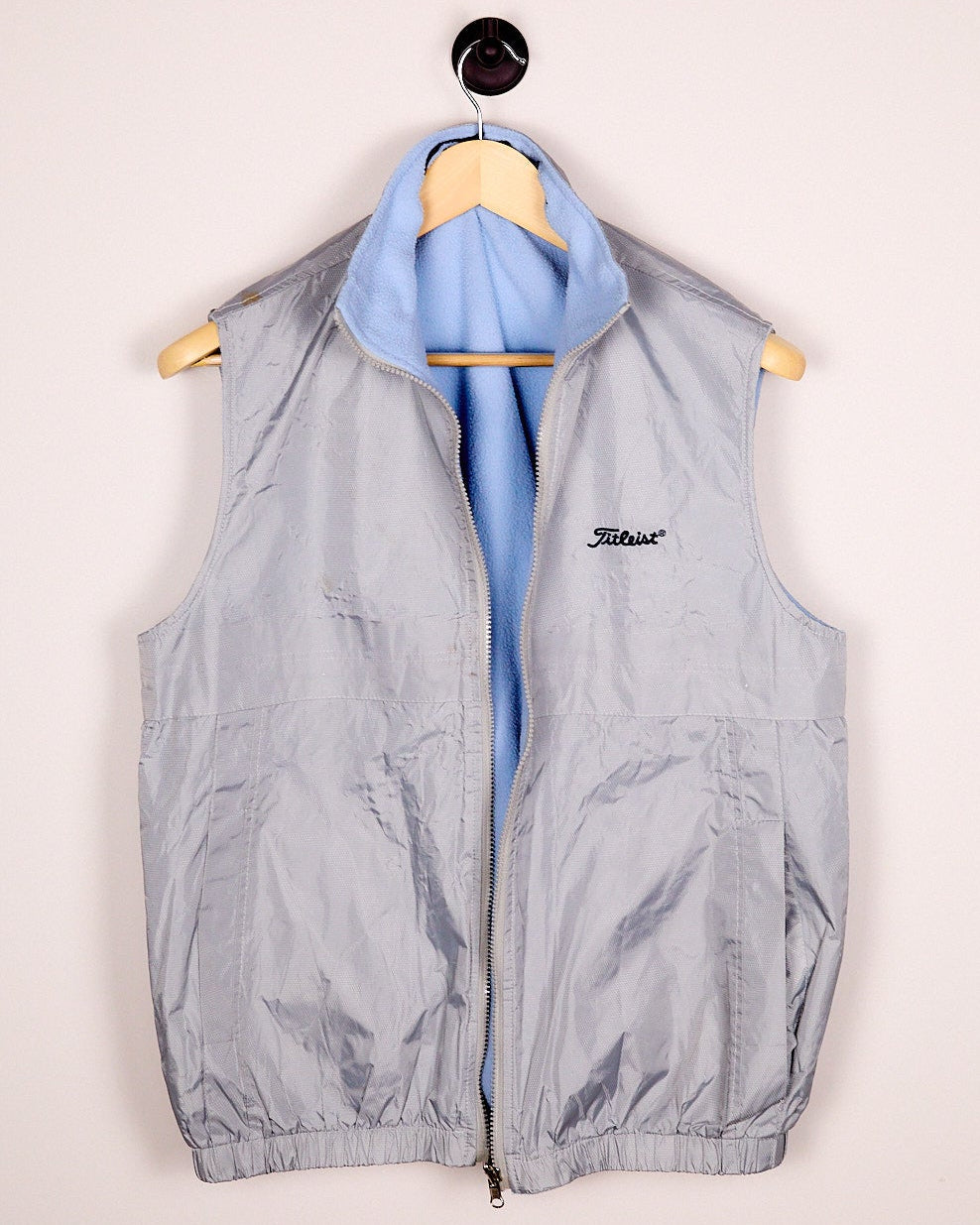 90s/00s Titleist Grey Reversible/Baby Blue Gilet (M)