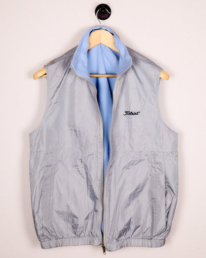 90s/00s Titleist Grey Reversible/Baby Blue Gilet (M)