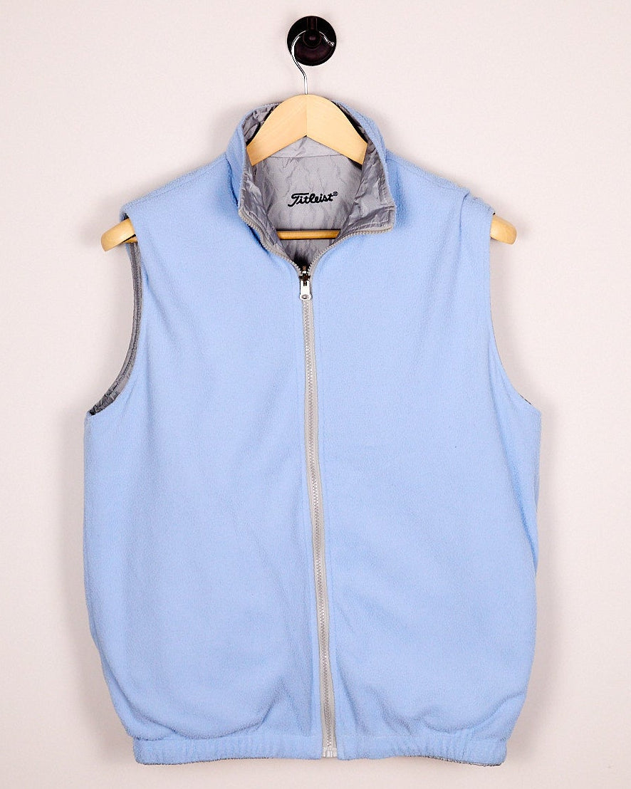 90s/00s Titleist Grey Reversible/Baby Blue Gilet (M)