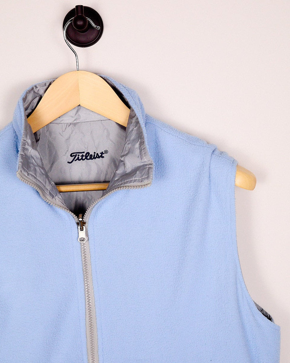 90s/00s Titleist Grey Reversible/Baby Blue Gilet (M)