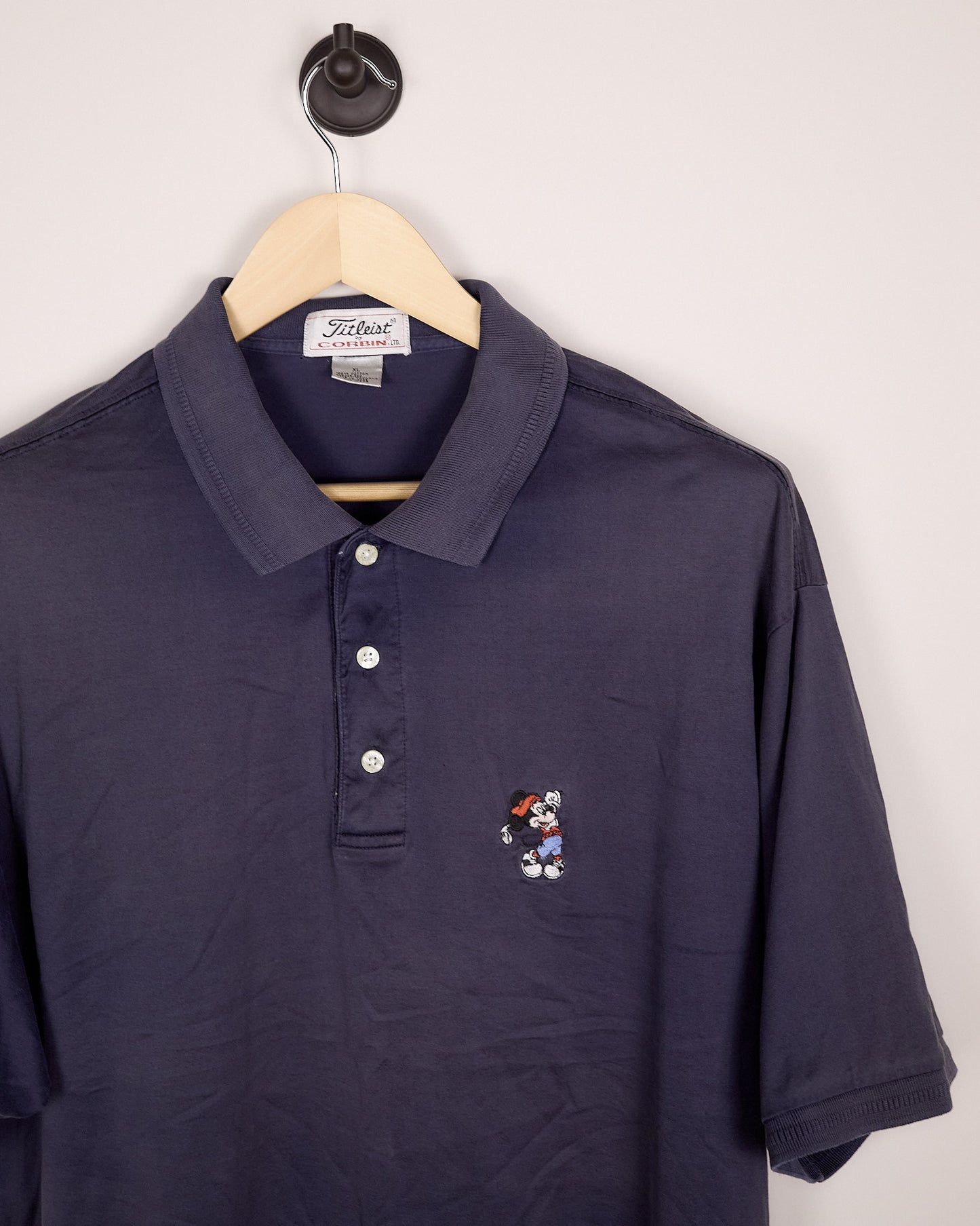 90s Titleist by Corbin Disney Mickey Golf Blue Polo (XL)