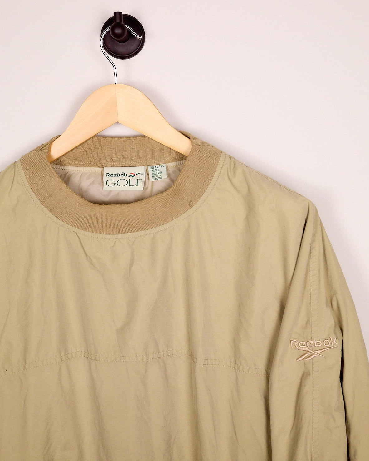early 90s Reebok Beige Windbreaker (XL)