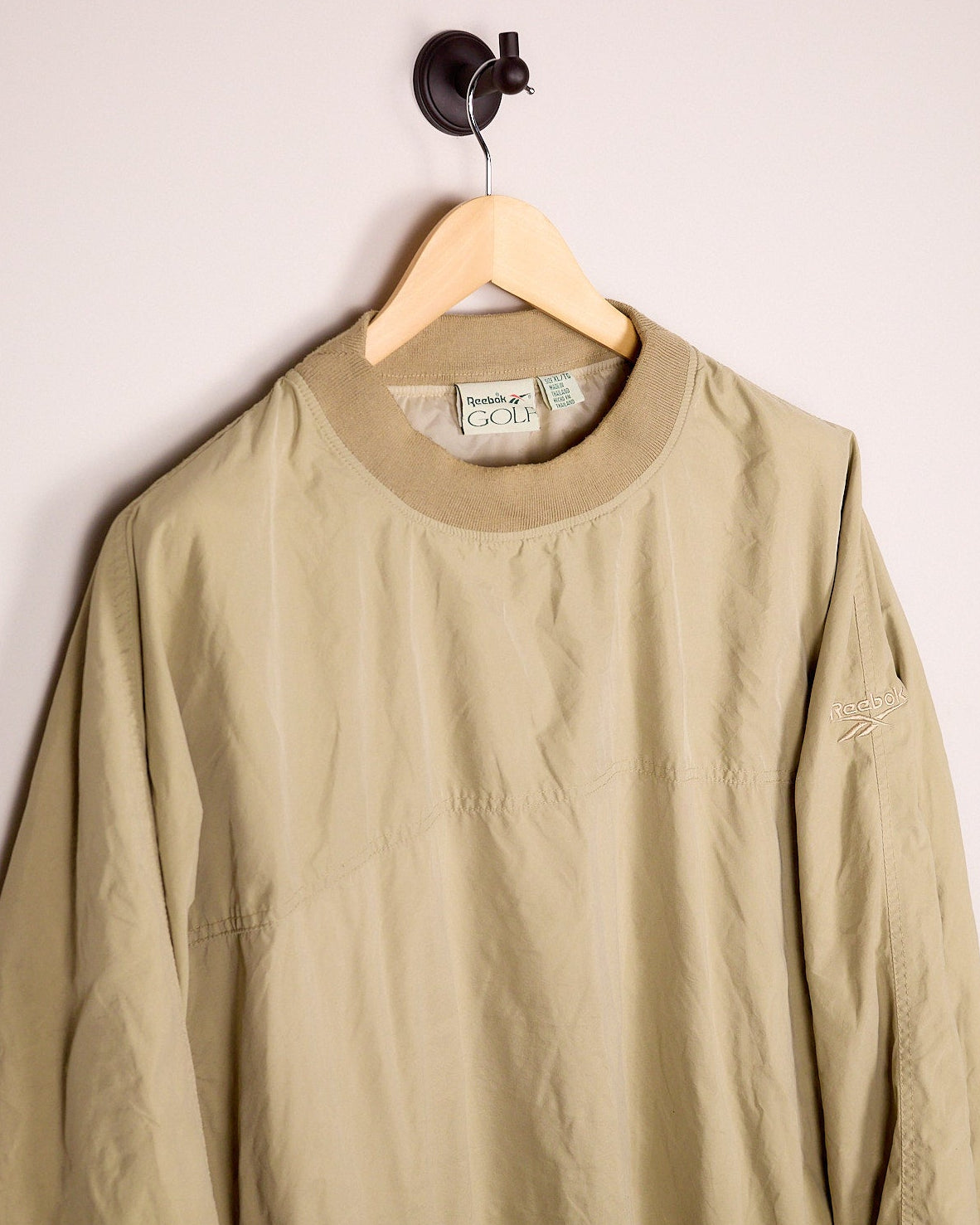early 90s Reebok Beige Windbreaker (XL)