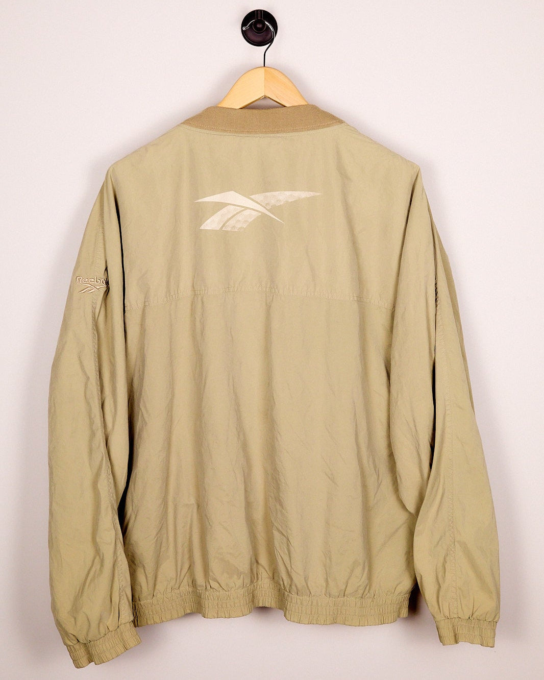 early 90s Reebok Beige Windbreaker (XL)