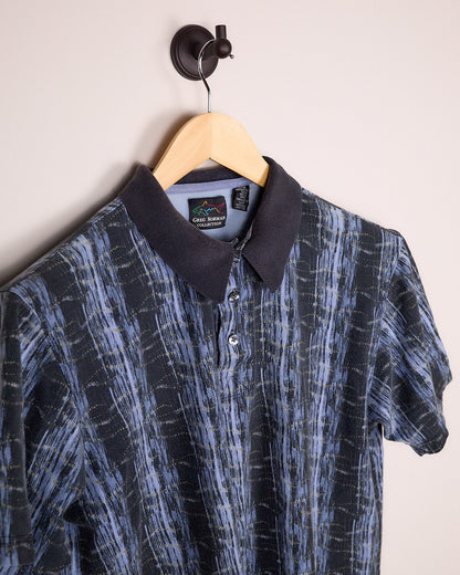 Early 90s Greg Norman Collection Dark Blue/Light Blue Polo (M)