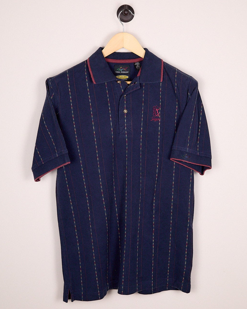 Early 90s Greg Norman Collection, TPC Sawgrass Blue/Red Polo (M)