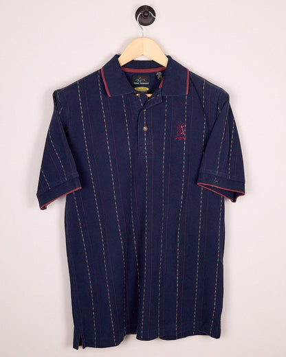 Early 90s Greg Norman Collection, TPC Sawgrass Blue/Red Polo (M)