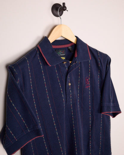 Early 90s Greg Norman Collection, TPC Sawgrass Blue/Red Polo (M)