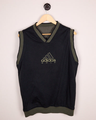 early 90s Adidas Golf Green Reversible/Black Gilet (L)