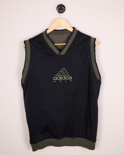 early 90s Adidas Golf Green Reversible/Black Gilet (L)