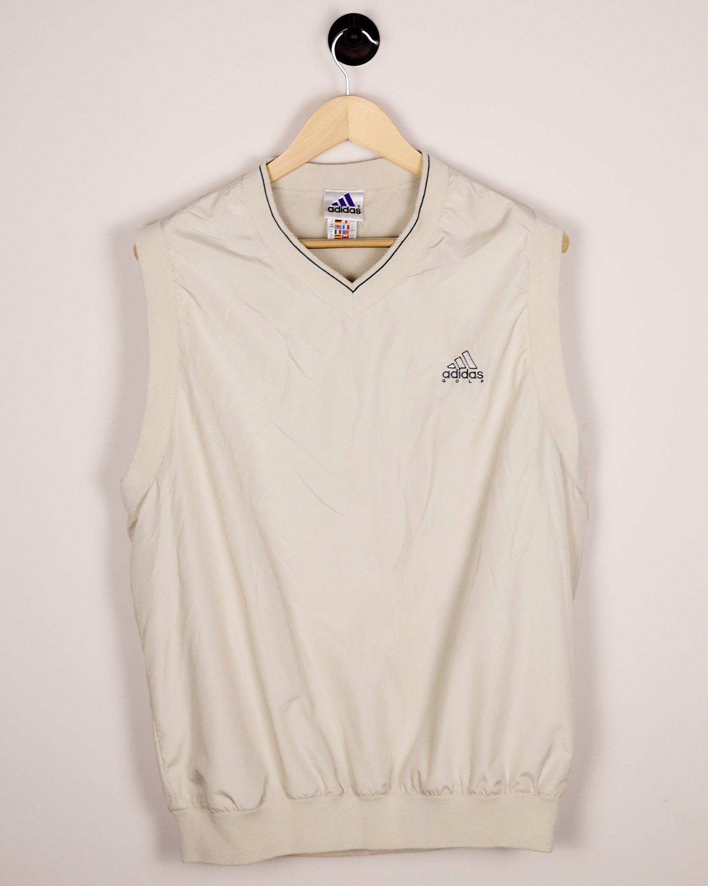 90s/00s Adidas Golf Cream/Grey Gilet (XL)