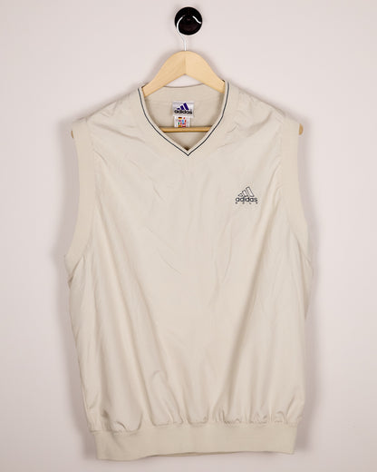 90s/00s Adidas Golf Cream/Grey Gilet (XL)