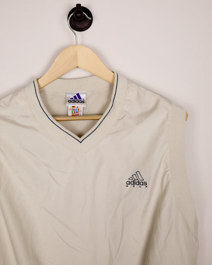 90s/00s Adidas Golf Cream/Grey Gilet (XL)