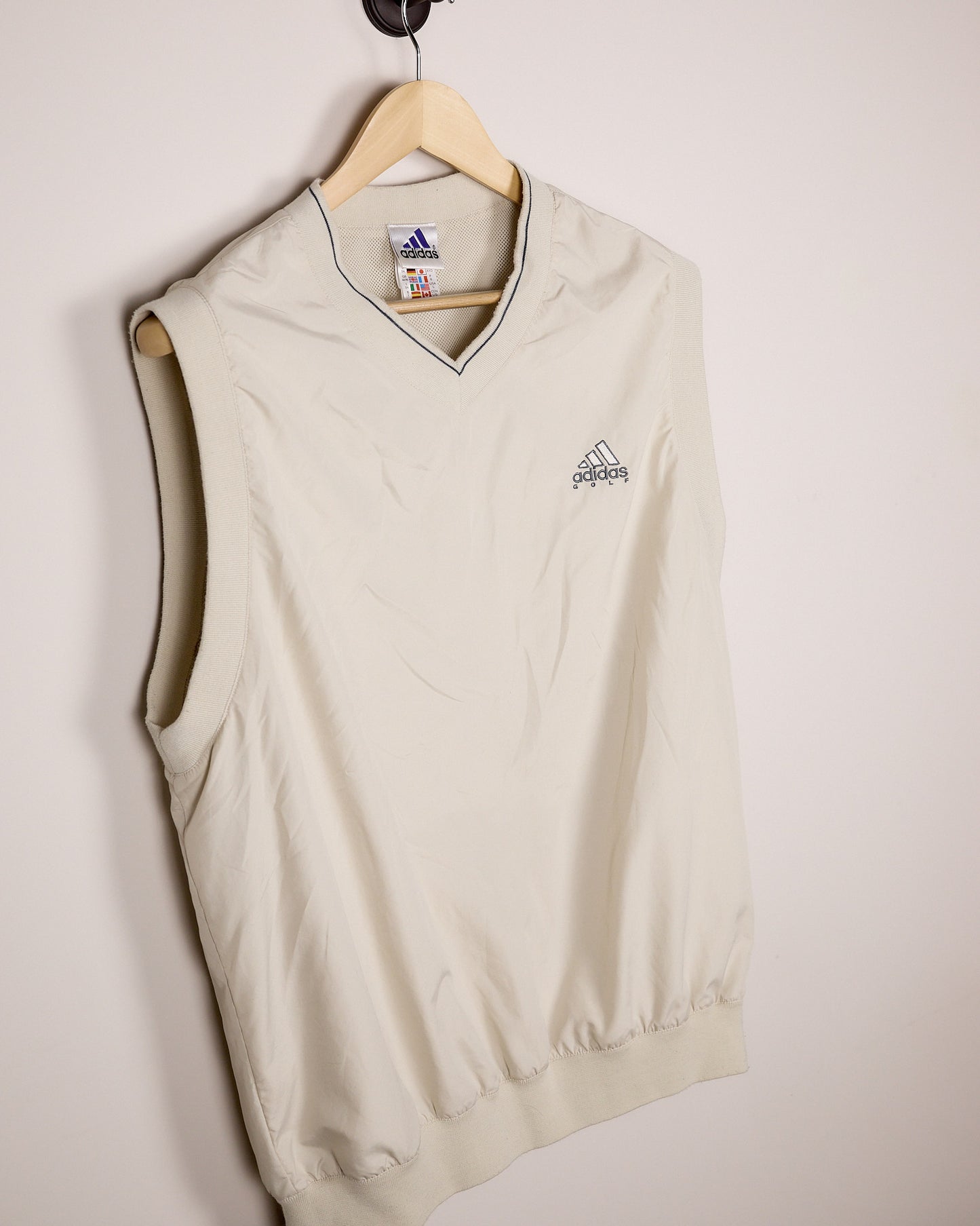 90s/00s Adidas Golf Cream/Grey Gilet (XL)
