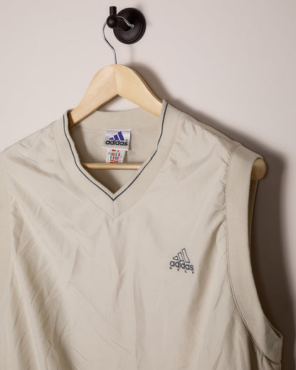 90s/00s Adidas Golf Cream/Grey Gilet (XL)