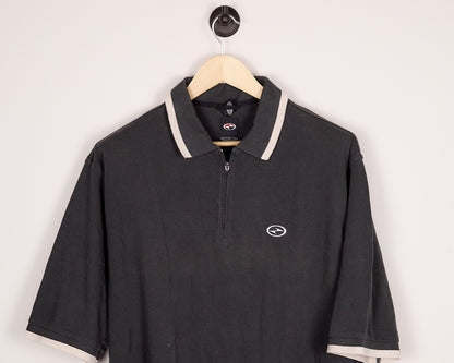 Late 90s Nike Golf Tiger Woods Yin Yang Grey/White Polo (L)