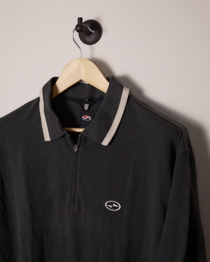Late 90s Nike Golf Tiger Woods Yin Yang Grey/White Polo (L)