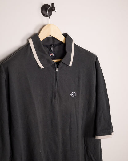 Late 90s Nike Golf Tiger Woods Yin Yang Grey/White Polo (L)
