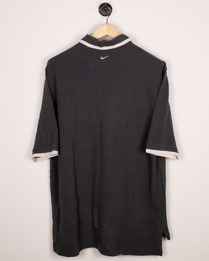 Late 90s Nike Golf Tiger Woods Yin Yang Grey/White Polo (L)