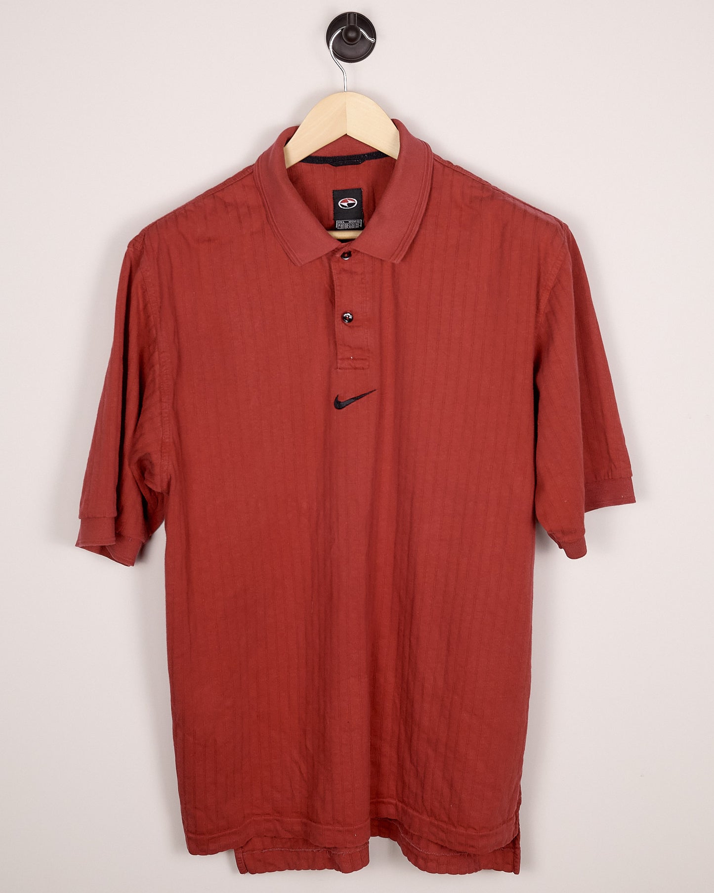 90s Nike Golf Tiger Woods Yin Yang Black/Red Polo (L)
