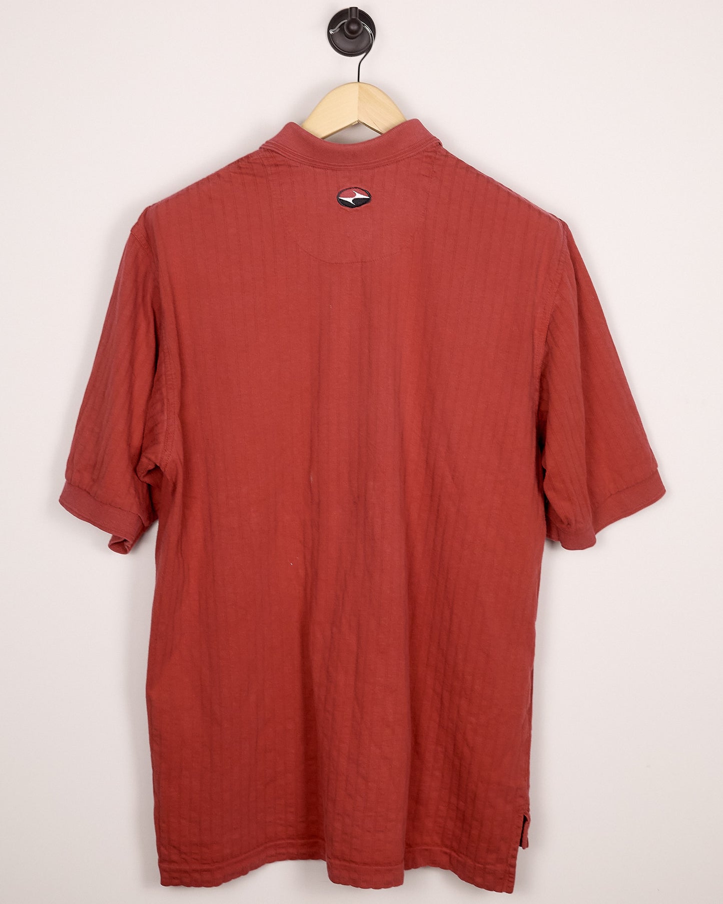 90s Nike Golf Tiger Woods Yin Yang Black/Red Polo (L)
