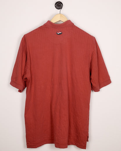 90s Nike Golf Tiger Woods Yin Yang Black/Red Polo (L)