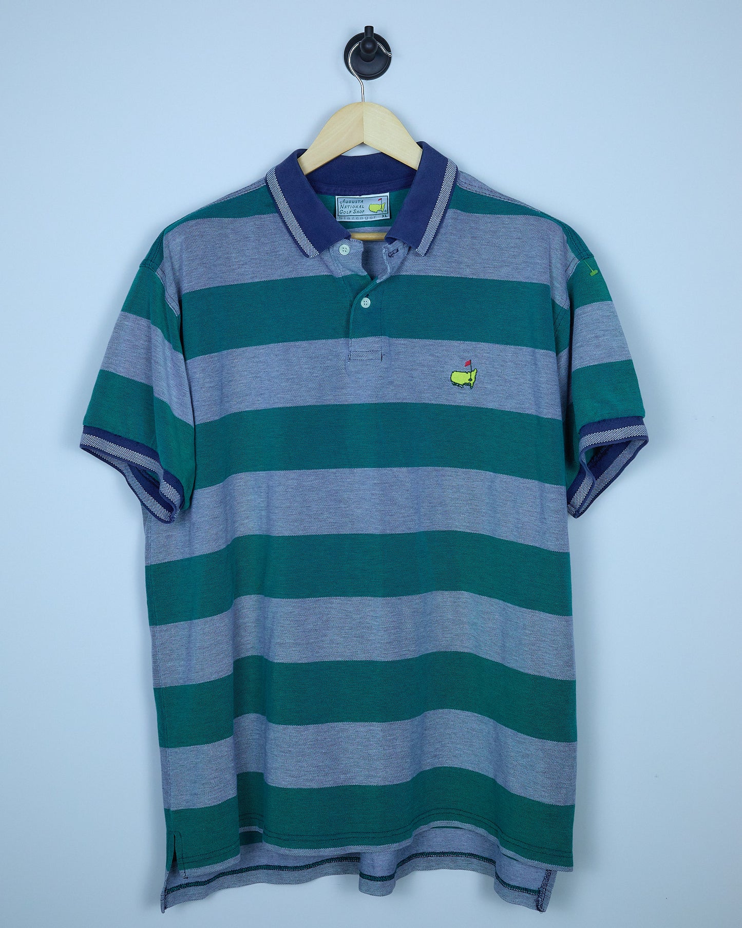 80s/90s Slazenger x Masters Golf Green/Grey Polo (XL)