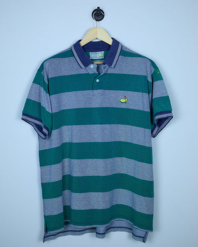 80s/90s Slazenger x Masters Golf Green/Grey Polo (XL)