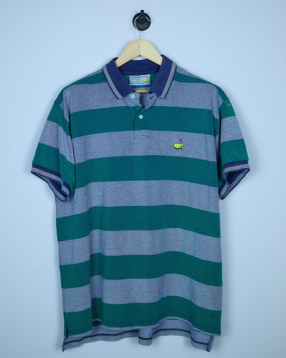 80s/90s Slazenger x Masters Golf Green/Grey Polo (XL)