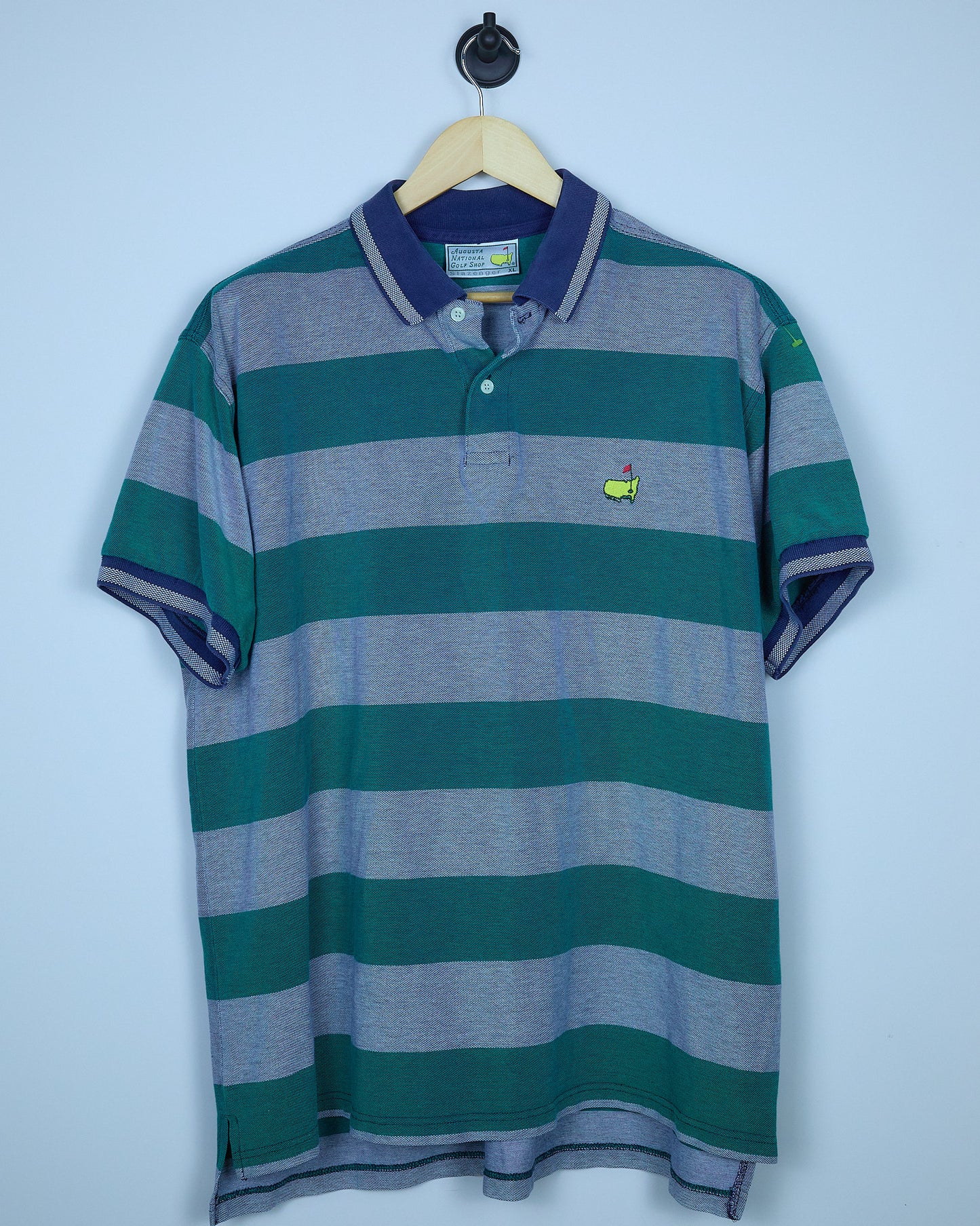 80s/90s Slazenger x Masters Golf Green/Grey Polo (XL)
