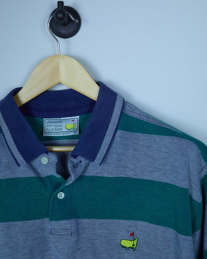 80s/90s Slazenger x Masters Golf Green/Grey Polo (XL)