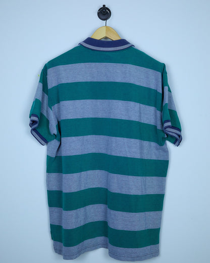 80s/90s Slazenger x Masters Golf Green/Grey Polo (XL)