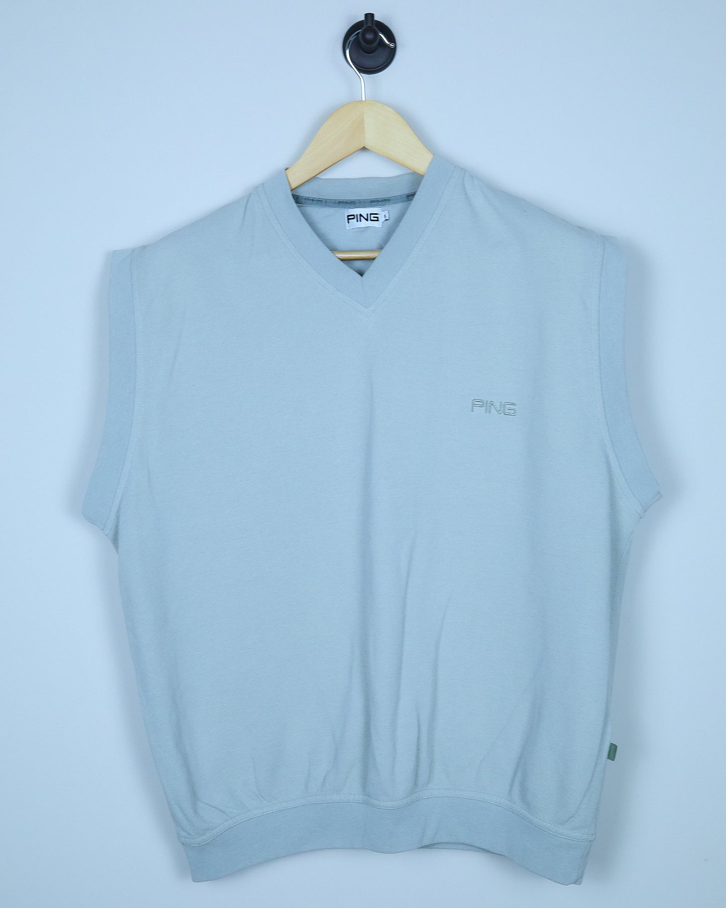 Early 90s Ping Golf Grey V Neck Gilet (L)
