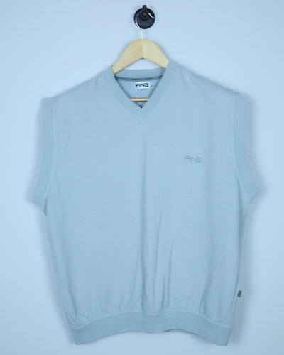 Early 90s Ping Golf Grey V Neck Gilet (L)