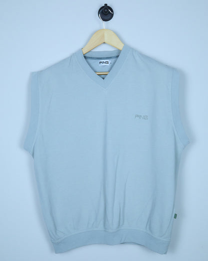 Early 90s Ping Golf Grey V Neck Gilet (L)