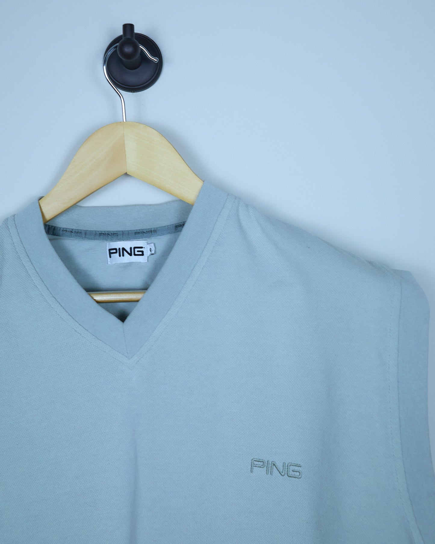 Early 90s Ping Golf Grey V Neck Gilet (L)