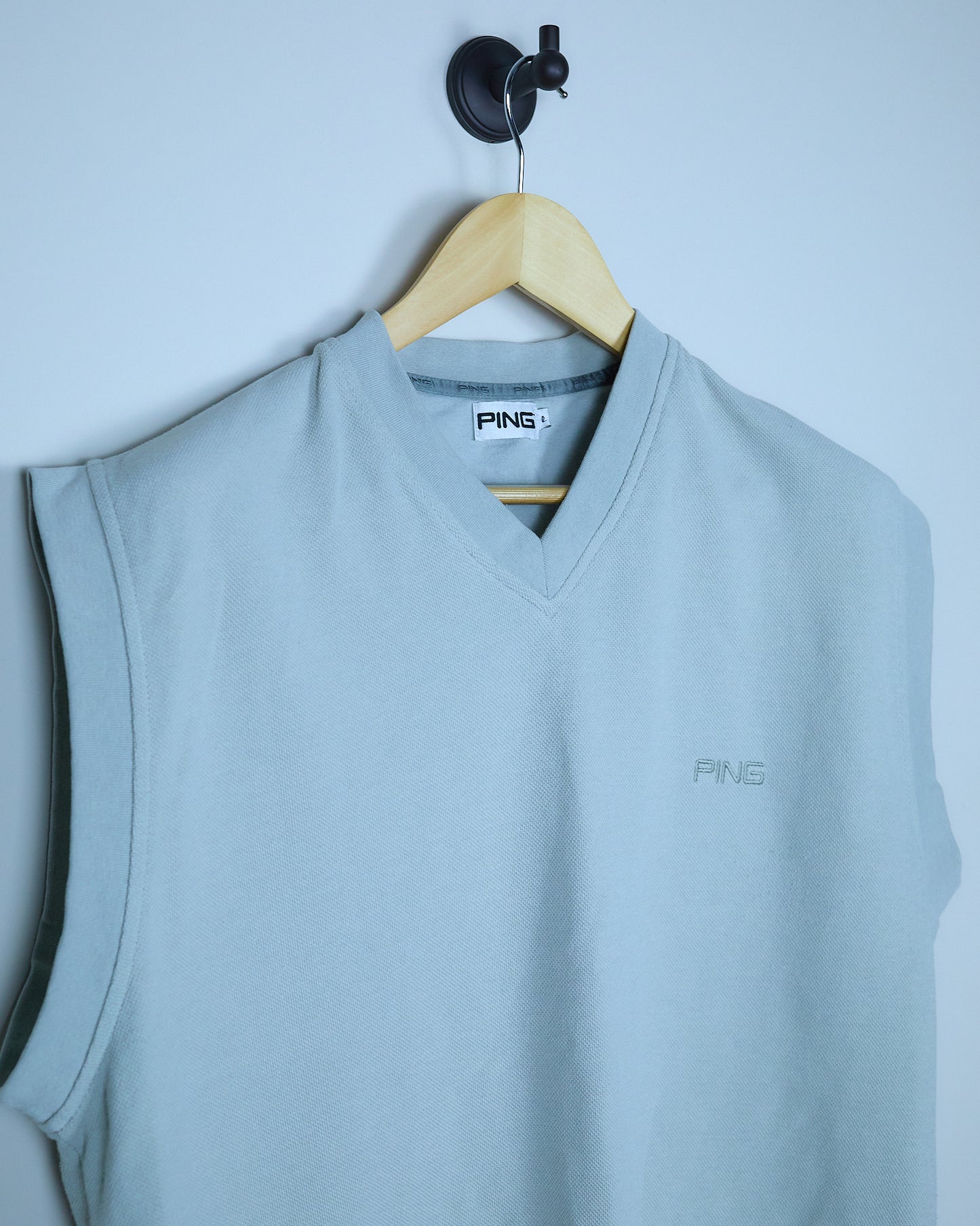 Early 90s Ping Golf Grey V Neck Gilet (L)