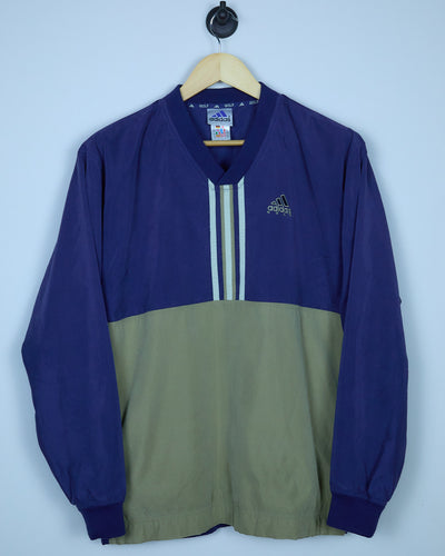 Mid 90s Adidas Golf Blue/Brown Windbreaker (L)
