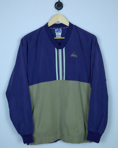 Mid 90s Adidas Golf Blue/Brown Windbreaker (L)