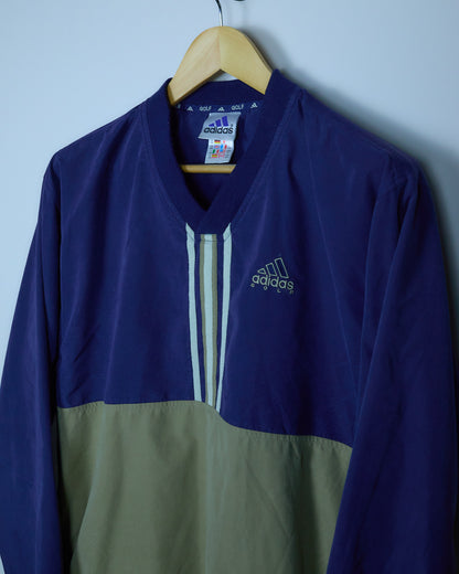 Mid 90s Adidas Golf Blue/Brown Windbreaker (L)