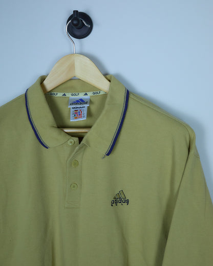 Mid 90s Adidas Golf Yellow/Blue Jumper Polo (L)