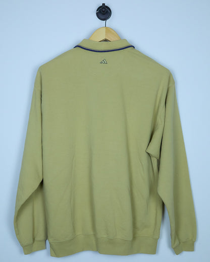 Mid 90s Adidas Golf Yellow/Blue Jumper Polo (L)