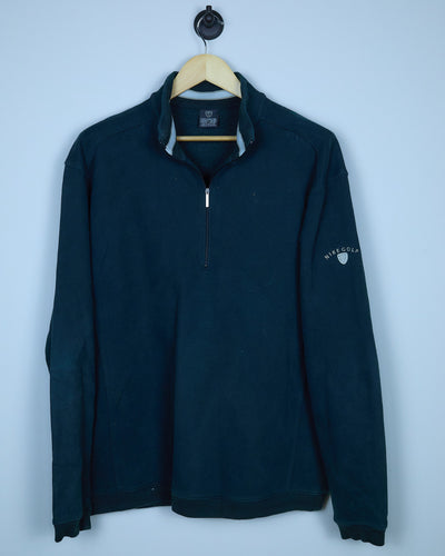 Late 90s Nike Golf Dark Green/Dark Blue Quarter Zip Jumper (XL)