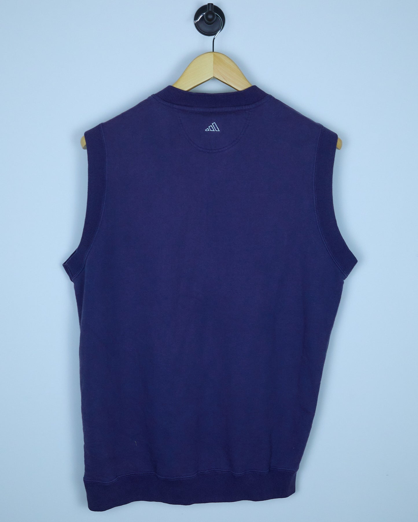 Mid 90s Adidas Golf Blue/White V Neck Gilet (L)