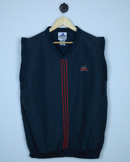 Mid 90s Adidas Golf Black/Red V Neck Gilet (XL)