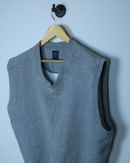 Early 90s Nike Golf Grey Striped V Neck Vest Gilet (L/M)